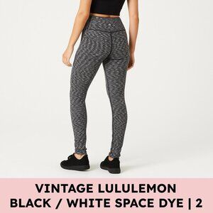 Lululemon Gather & Crow Leggings Space Dye Ruched Hem Yoga Pants Size 2